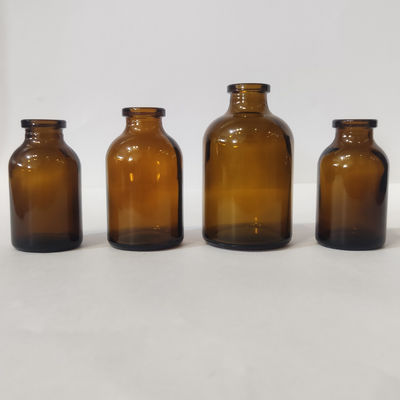 Frasco de vidro de antibiótico 30ml 50ml 100ml Frasco de vidro borossilicato de sódio e cálcio moldado