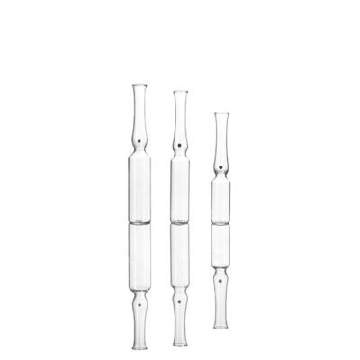 1 ml Ampola de vidro borosilicato transparente para amostra médica e cosmética fornecida gratuitamente