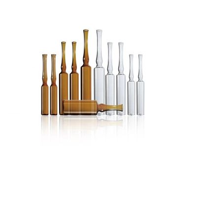 Ampola de vidro médico transparente de 2 ml fabricada por tubo de borosilicato neutro OPC CBR SCR