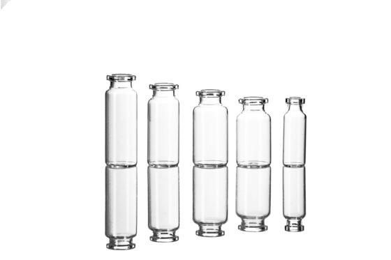 Frasco de vidro tubular de borosilicato neutro âmbar transparente de 2 ml USP tipo I