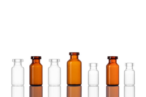 Frasco de injeção de vidro farmacêutico 1ml - 50ml frascos de vidro com rolha de borracha