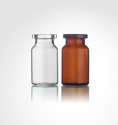 15R Frasco de vidro borosilicato neutro de tipo I transparente 24*60MM com rolha de borracha